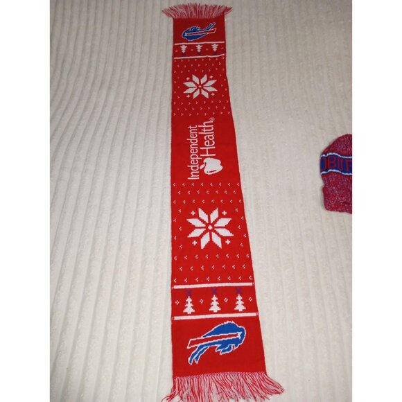 NFL Buffalo Bills Football Hat and Scarf Unisex Winter Fan Gear - Picture 5 of 7